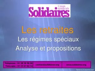 les retraites