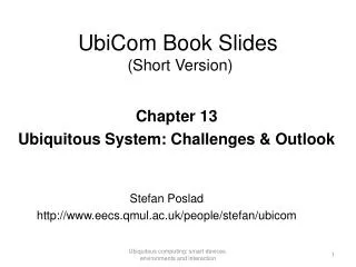 UbiCom Book Slides (Short Version)