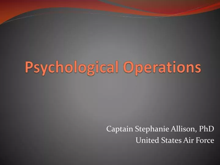 psychological operations