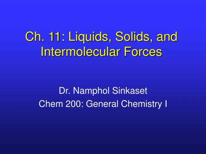 ch 11 liquids solids and intermolecular forces