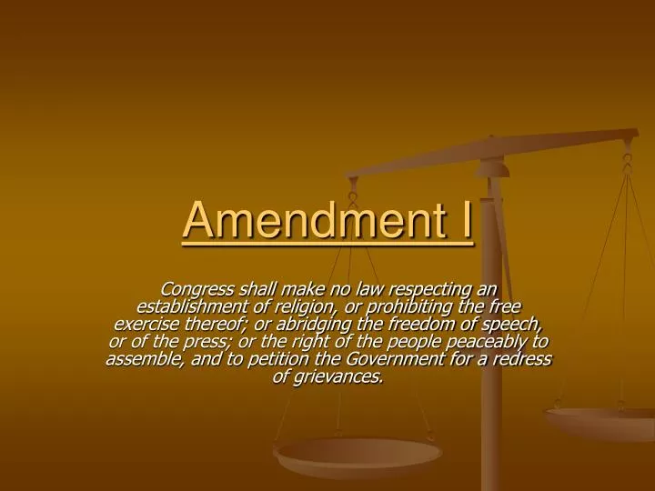 amendment i