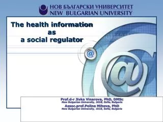 The health information as a social regulator