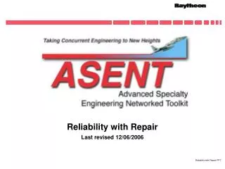 Reliability with Repair Last revised 12/06/2006