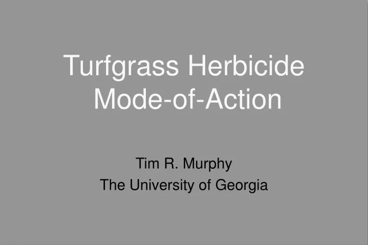 turfgrass herbicide mode of action