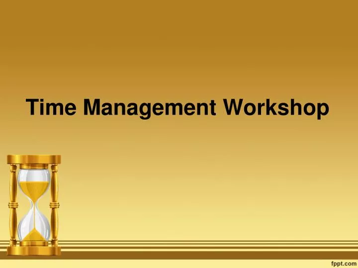 time management workshop