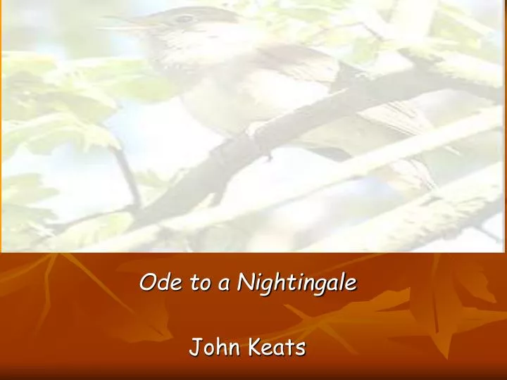 ode to a nightingale john keats