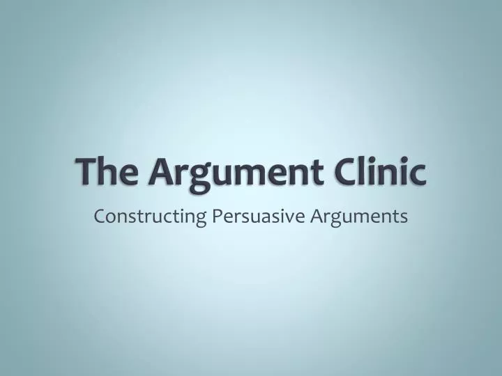 the argument clinic