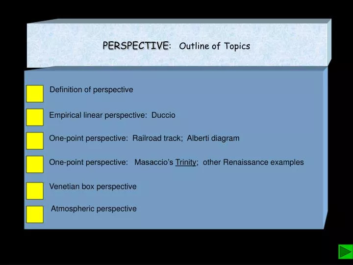 perspective outline of topics