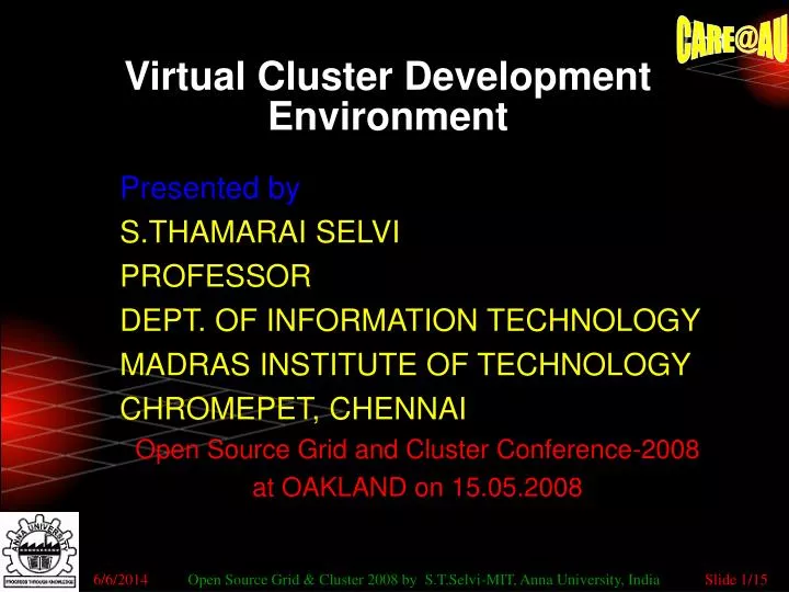 virtual cluster development environment