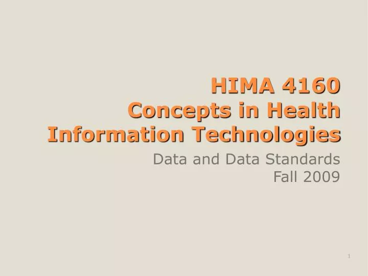 hima 4160 concepts in health information technologies