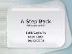 A Step Back Reflections on P2P - slide 1