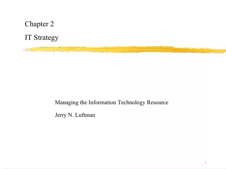 chapter 2 it strategy