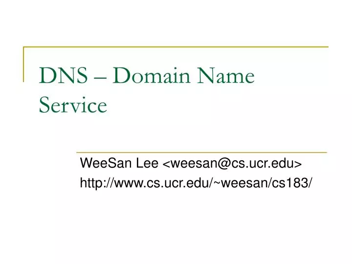 dns domain name service