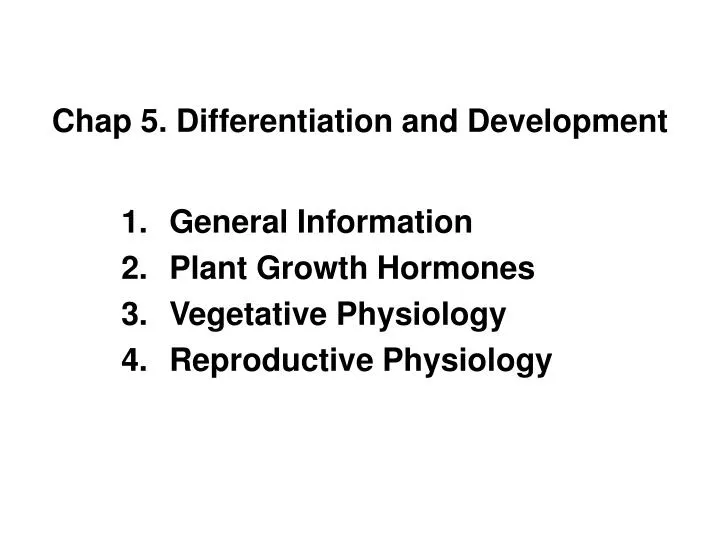 chap 5 differentiation and development
