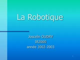 la robotique