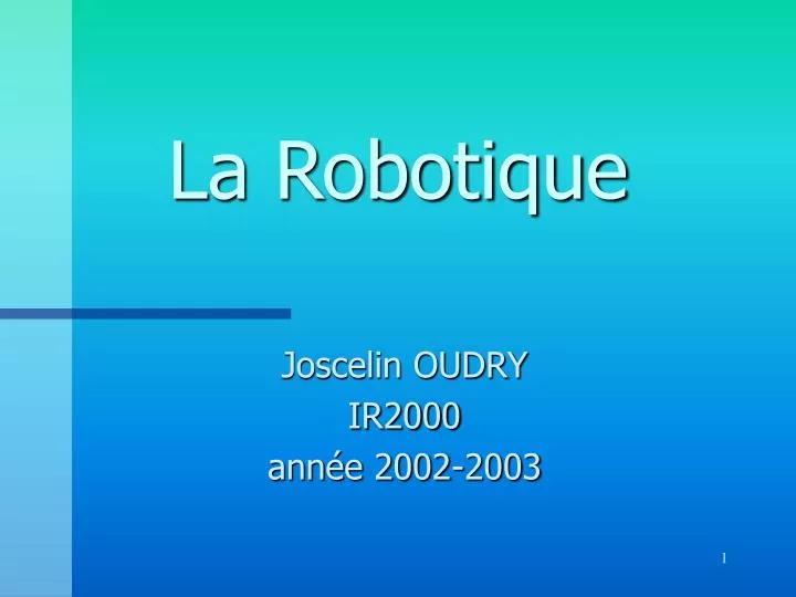 la robotique