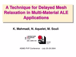 A Technique for Delayed Mesh Relaxation in Multi-Material ALE Applications