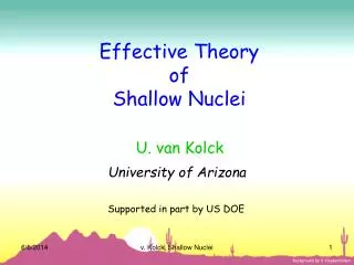 Effective Theory of Shallow Nuclei