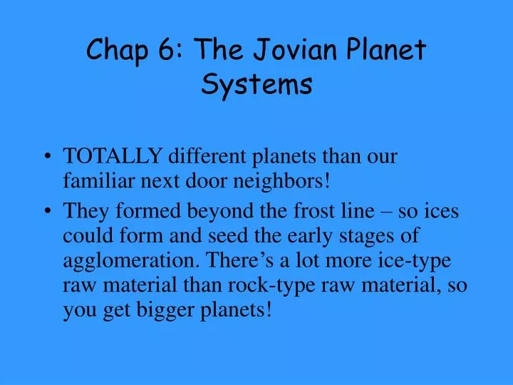 chap 6 the jovian planet systems