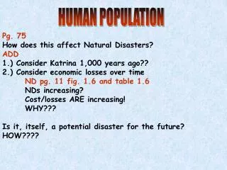 HUMAN POPULATION