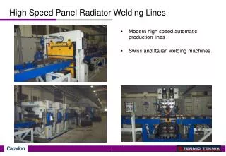 High Speed Panel Radiator Welding Lines