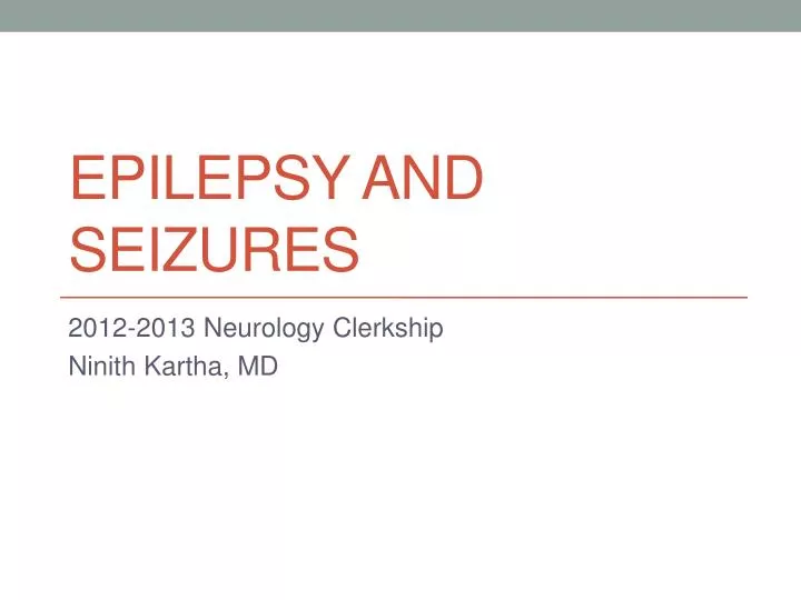 epilepsy and seizures