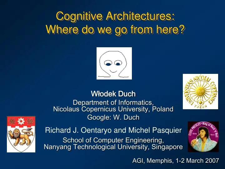 cognitive architectures where do we go from here