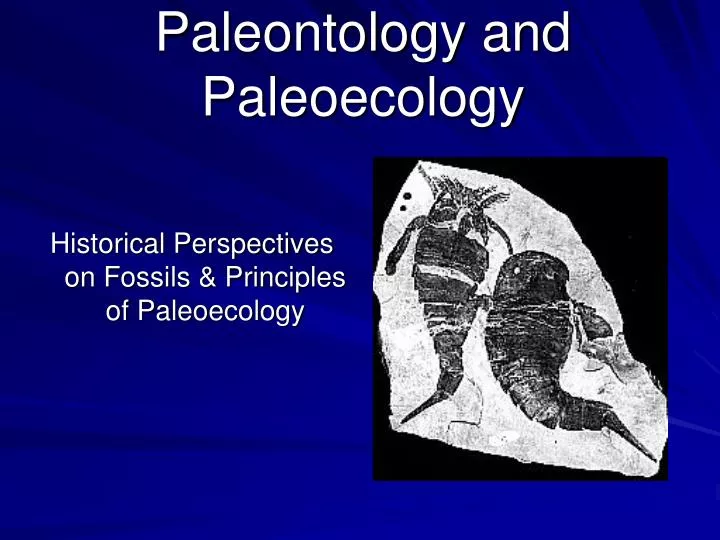 paleontology and paleoecology