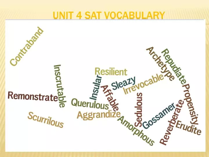 unit 4 sat vocabulary