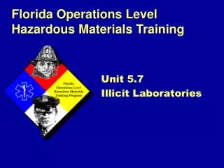 Unit 5.7 Illicit Laboratories