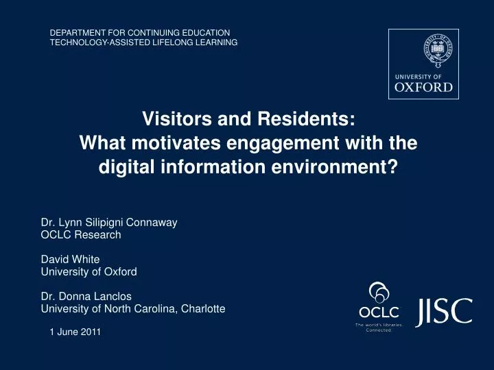 visitors and residents what motivates engagement with the digital information environment