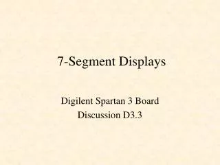 7-Segment Displays