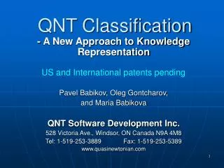 QNT Classification