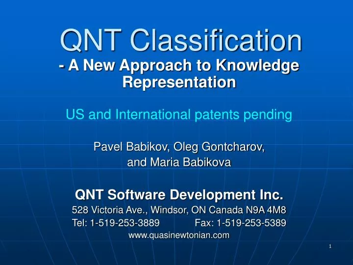 qnt classification