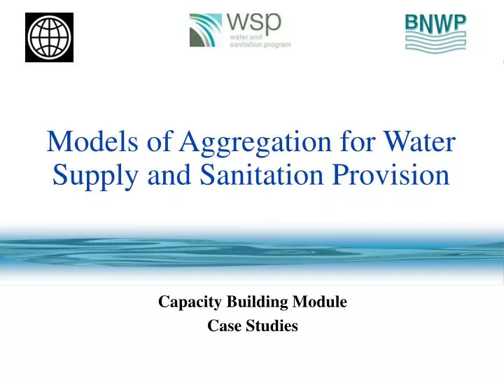 models of aggregation for water supply and sanitation provision
