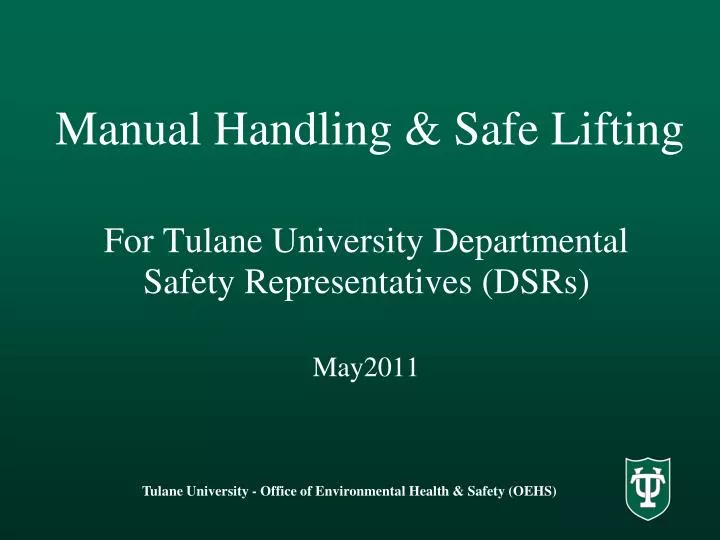 manual handling safe lifting