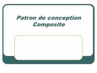 Patron de conception Composite