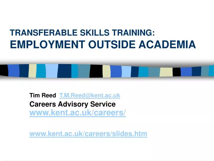 transferable skills training employment outside academia