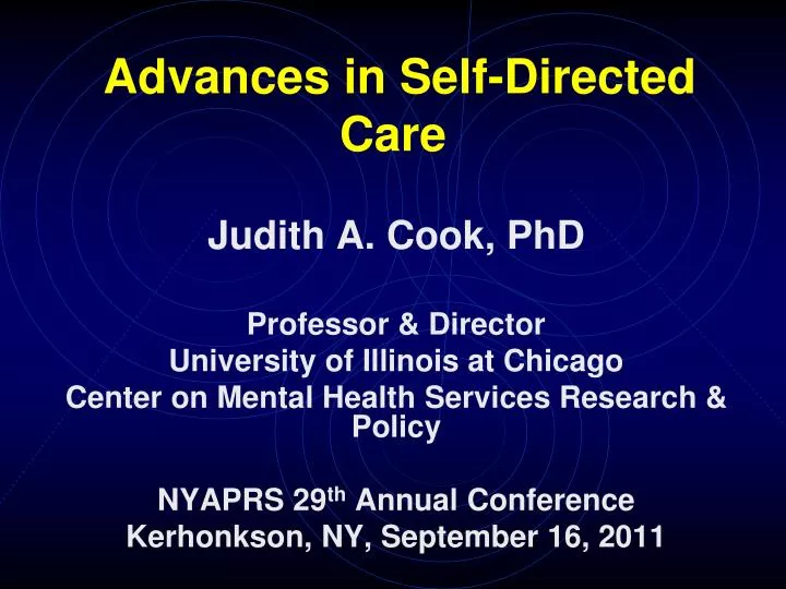 advances in self directed care