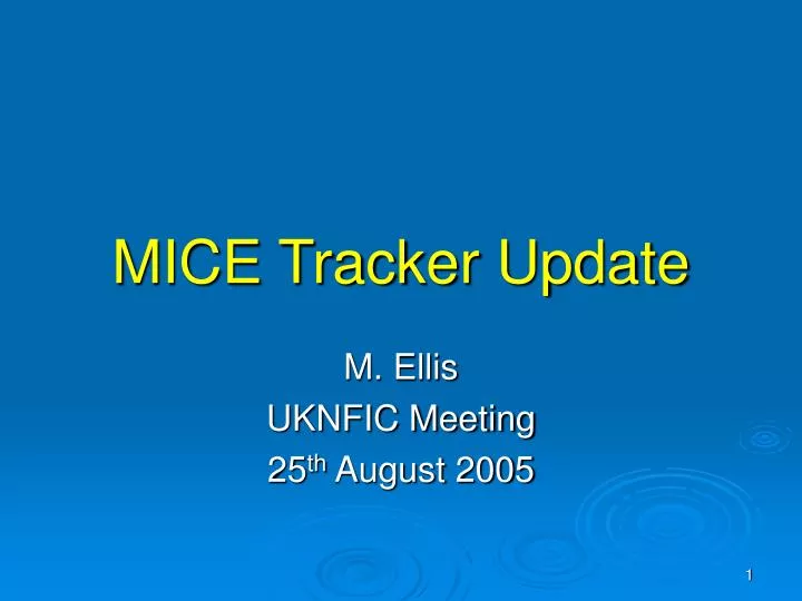 mice tracker update