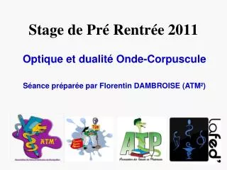 stage de pr rentr e 2011