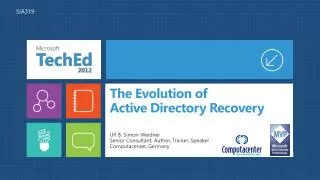 The Evolution of Active Directory Recovery