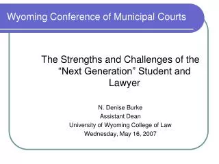 Wyoming Conference of Municipal Courts