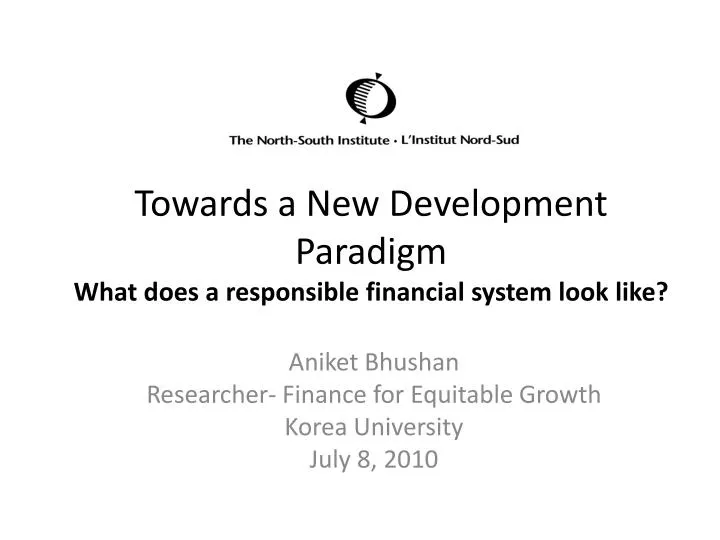 towards a new development paradigm what does a responsible financial system look like