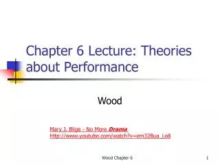 Chapter 6 Lecture: Theories about Performance