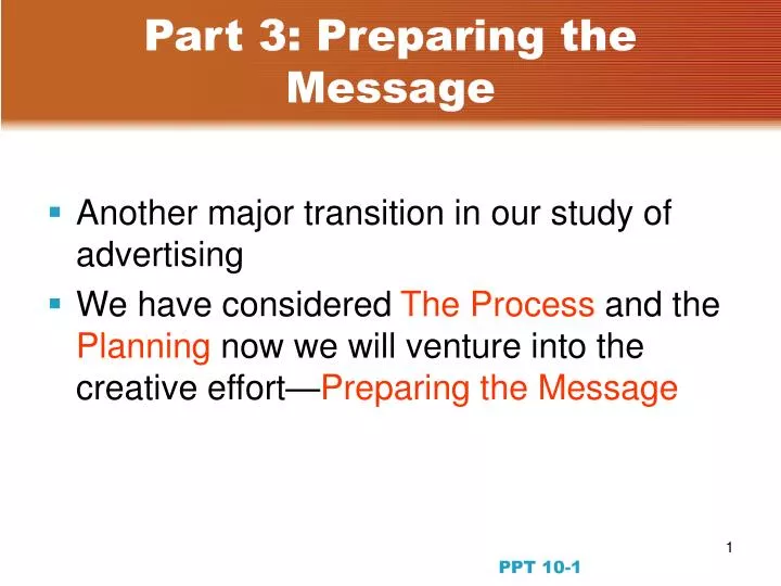 part 3 preparing the message