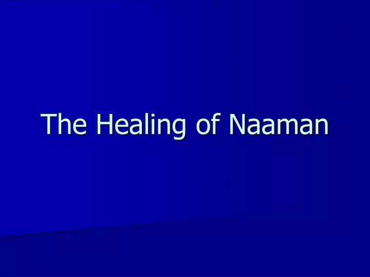 the healing of naaman