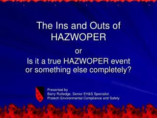 the ins and outs of hazwoper
