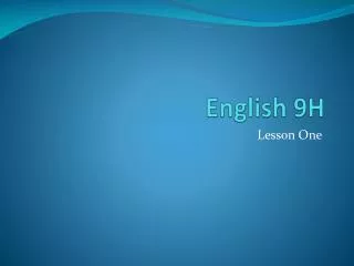English 9H
