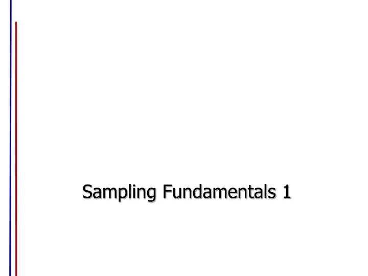 sampling fundamentals 1